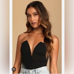 Lulu Notched Strapless Bodysuit